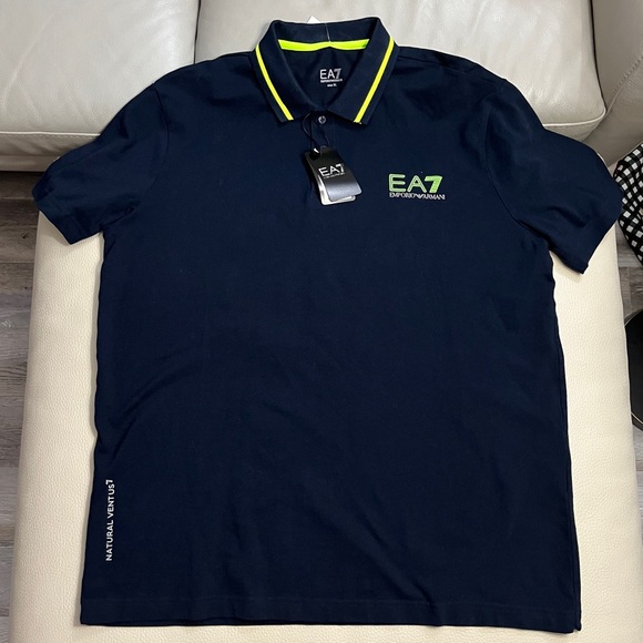 NWT - Emporio Armani Men’s EA7 Logo Polo Shirt - Size XL - Picture 4 of 11